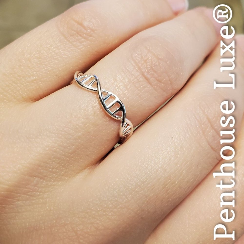 DNA Double Helix Ring Band - Picture 2 of 4
